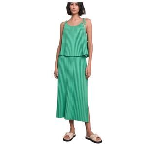 Eleven Six Pleated Skirt M/L Green 100% Pima Cotton